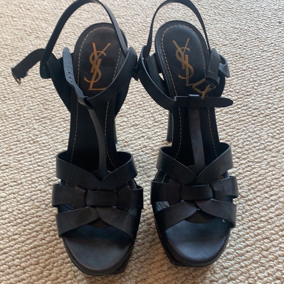 YSL black tribute heels - Picture 2 of 4